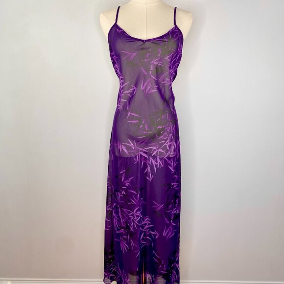 Calvin Klein - Purple Sheer Nightgown - Picture 7 of 8